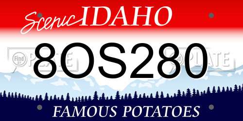 8OS280 Idaho License Plate