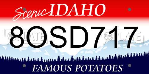 8OSD717 Idaho License Plate