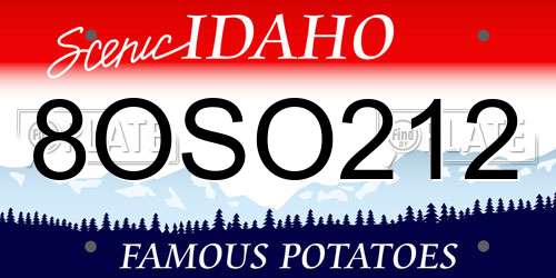 8OSO212 Idaho License Plate
