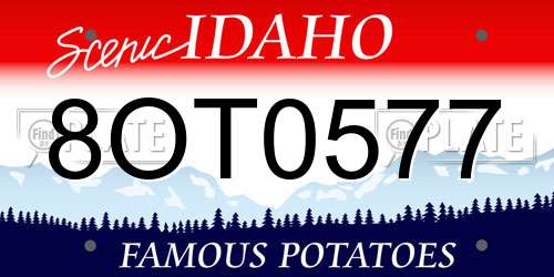 8OT0577 Idaho License Plate