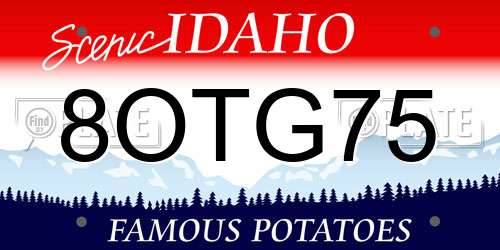8OTG75 Idaho License Plate