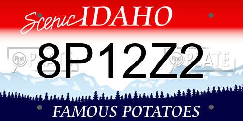 8P12Z2 Idaho License Plate