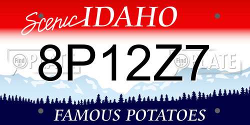 8P12Z7 Idaho License Plate