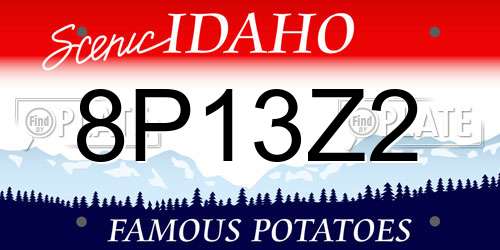 8P13Z2 Idaho License Plate