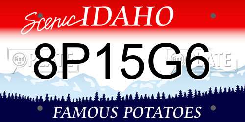 8P15G6 Idaho License Plate