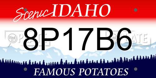 8P17B6 Idaho License Plate