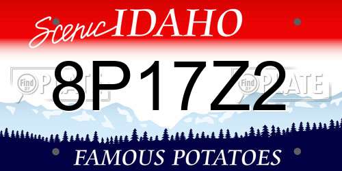 8P17Z2 Idaho License Plate