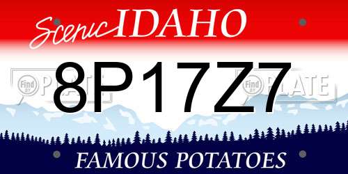 8P17Z7 Idaho License Plate