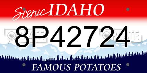 8P42724 Idaho License Plate
