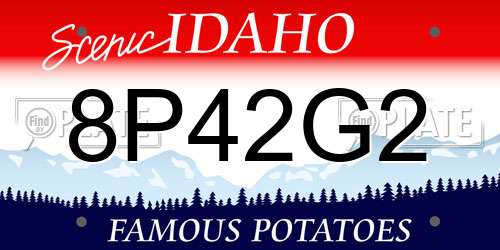 8P42G2 Idaho License Plate