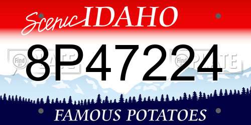 8P47224 Idaho License Plate