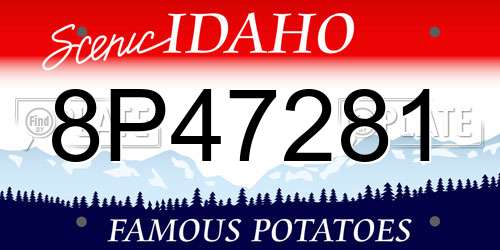 8P47281 Idaho License Plate
