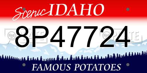 8P47724 Idaho License Plate