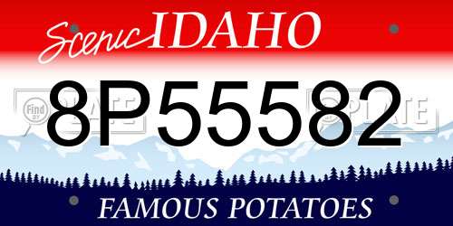 8P55582 Idaho License Plate