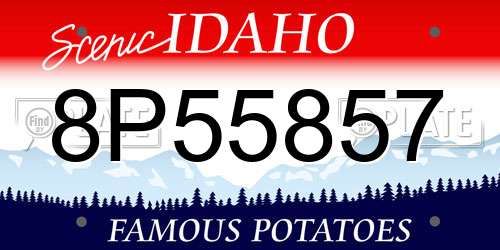 8P55857 Idaho License Plate