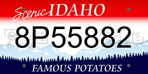 8P55882 Idaho License Plate