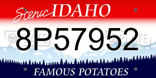 8P57952 Idaho License Plate