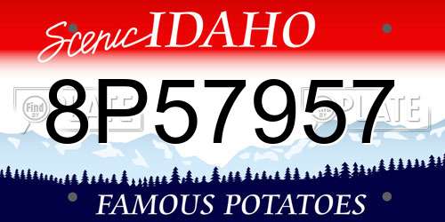 8P57957 Idaho License Plate