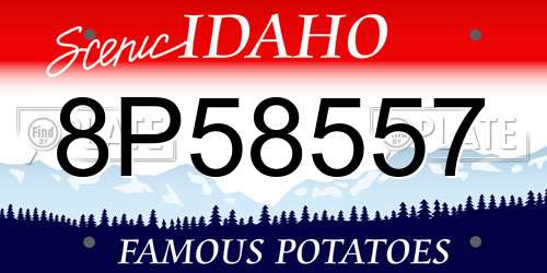 8P58557 Idaho License Plate