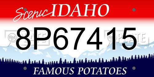 8P67415 Idaho License Plate