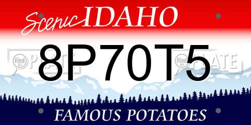 8P70T5 Idaho License Plate