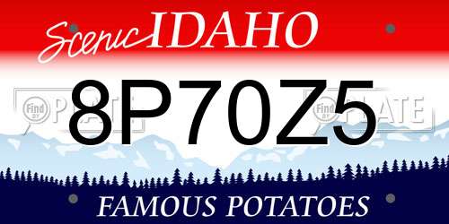 8P70Z5 Idaho License Plate