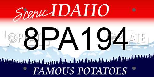 8PA194 Idaho License Plate
