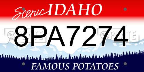 8PA7274 Idaho License Plate