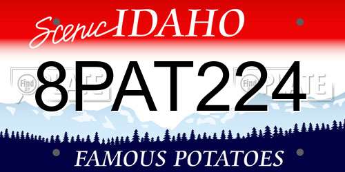 8PAT224 Idaho License Plate