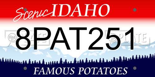 8PAT251 Idaho License Plate