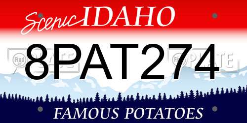 8PAT274 Idaho License Plate