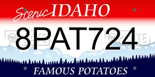 8PAT724 Idaho License Plate
