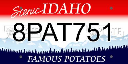 8PAT751 Idaho License Plate