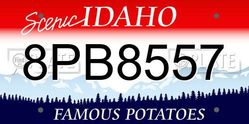 8PB8557 Idaho License Plate
