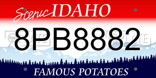 8PB8882 Idaho License Plate