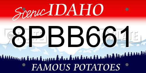 8PBB661 Idaho License Plate