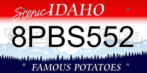 8PBS552 Idaho License Plate