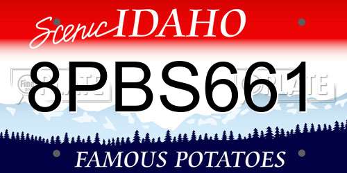 8PBS661 Idaho License Plate