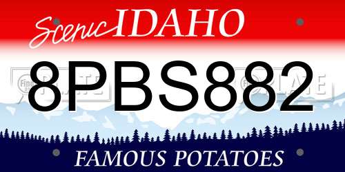 8PBS882 Idaho License Plate