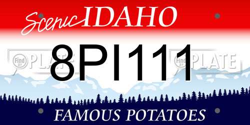 8PI111 Idaho License Plate