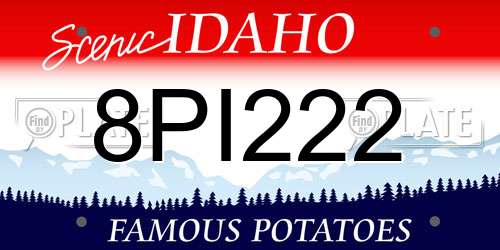8PI222 Idaho License Plate