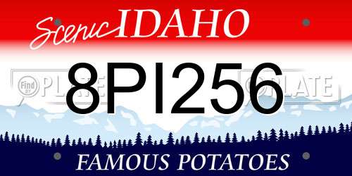 8PI256 Idaho License Plate