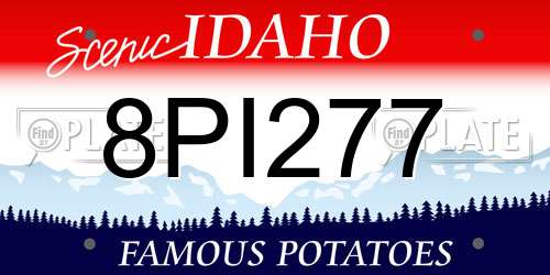 8PI277 Idaho License Plate
