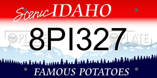 8PI327 Idaho License Plate