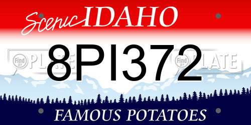 8PI372 Idaho License Plate