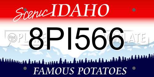 8PI566 Idaho License Plate