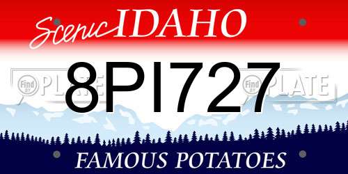 8PI727 Idaho License Plate