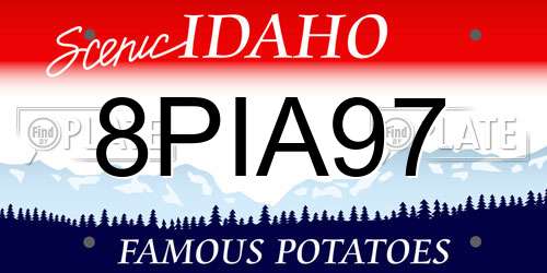 8PIA97 Idaho License Plate