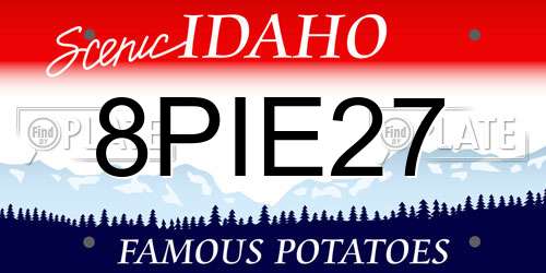 8PIE27 Idaho License Plate
