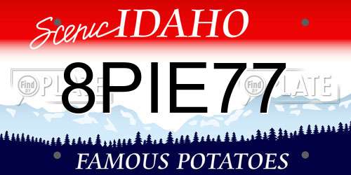 8PIE77 Idaho License Plate
